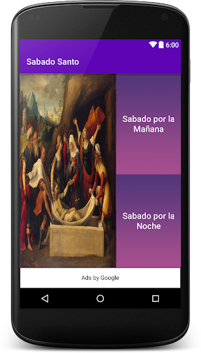 Android application Sabado Santo screenshort