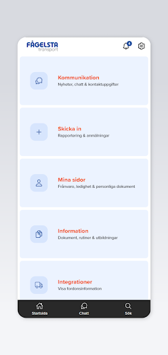 Android application Fågelsta Transport screenshort