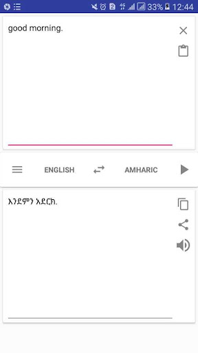 Amharic English Translator Screen 3