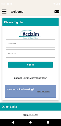 Android application Acclaim Mobile screenshort