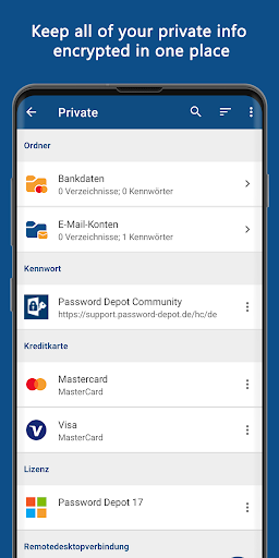 Screenshot of Password Depot for Android