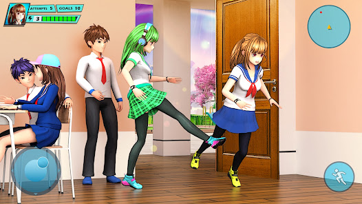 Captura 1 School Love Life: Anime Games android