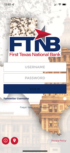 Android application First Texas National Bank screenshort