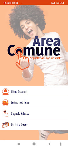 Android application Area Comune screenshort