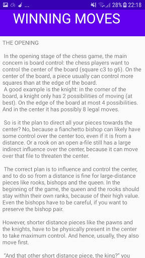 Android application Winning Chess Moves screenshort