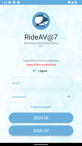Android application RideAV@7 screenshort