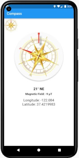 Android application Compass screenshort