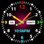 Neon Night Clock: Live Widget