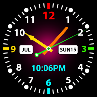 Neon Night Clock: Live Widget