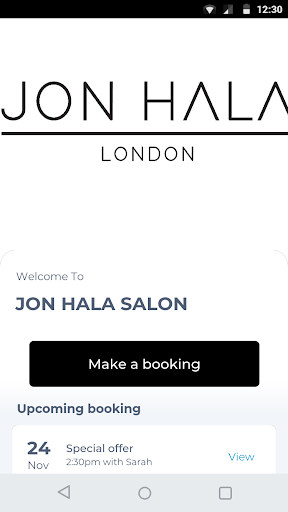 Android application JON HALA SALON screenshort