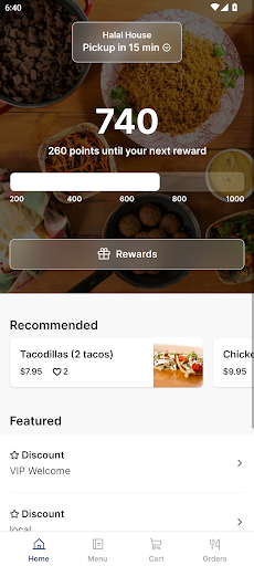 Android application Halal House LA screenshort