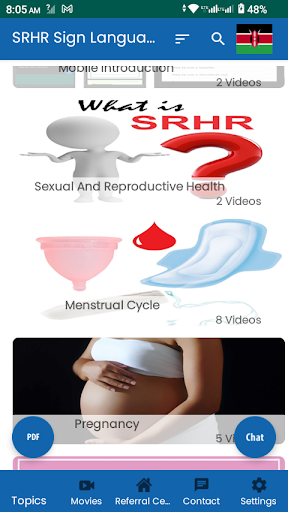 Android application SRHR Sign Language screenshort