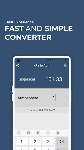 Android application Kilopascal kPa to Atm Convert screenshort
