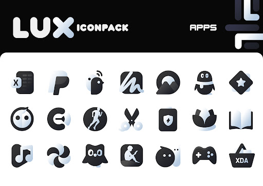 LuX Black Icon Pack
