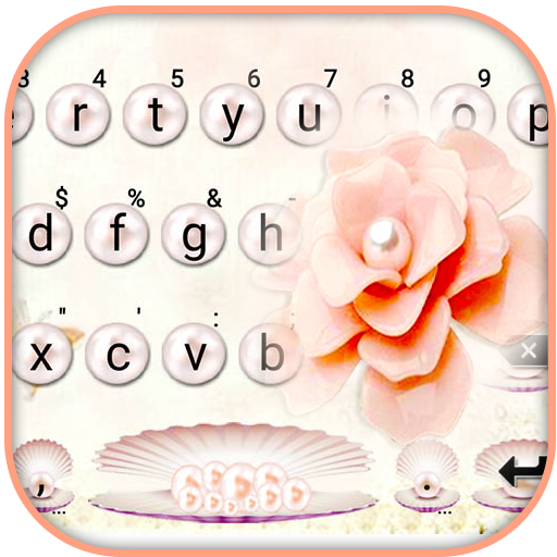 Pretty Pearl Flowers Keyboard   Icon