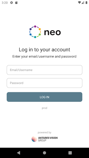 Android application NEO Arese screenshort