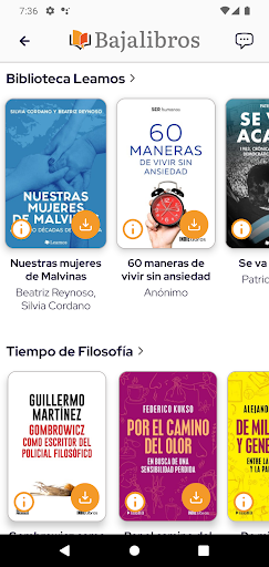 Android application BajaLibros Reader screenshort
