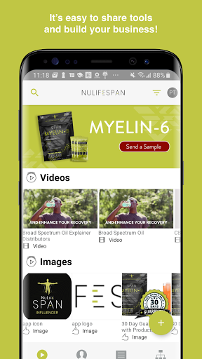 Android application NuLifeSpan Brand Partner screenshort