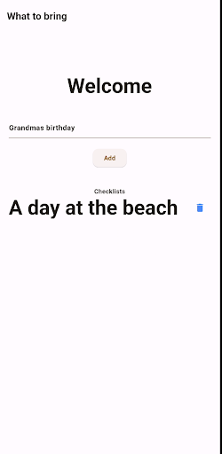 Android application What to bring screenshort