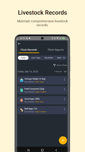 Android application Livestock Manager screenshort