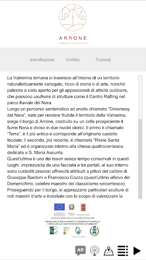 Android application Visit Arrone screenshort