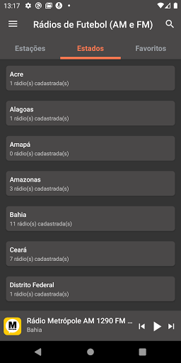 Rádios de Futebol (AM e FM) Screen 2