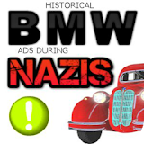 Historical BMW ads during Nazi icon