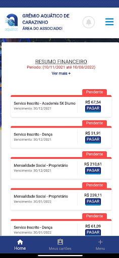 Android application Aquático Carazinho screenshort