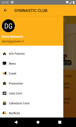 Gymnastic Club Screen 2
