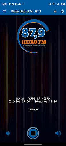 Android application Rádio Hidro FM - 87,9 screenshort