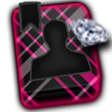 GO CONTACTS-DiamondPlaidBlack icon