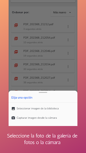 Android application Image to PDF converter screenshort