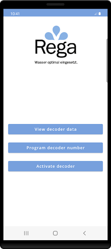 Android application REGA Decoder screenshort