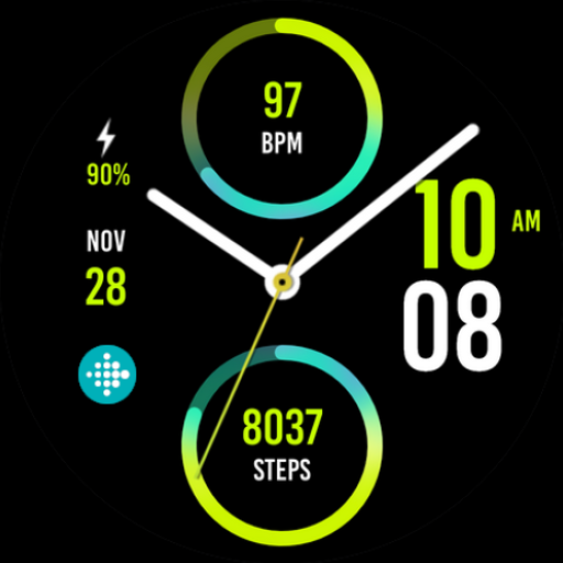 Hybrid Sporty Green Watch Face logo