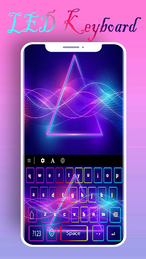 Android application Neon LED Keyboard Background screenshort
