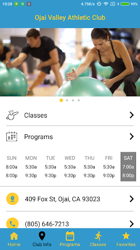 Android application Ojai Valley Athletic Club - CA screenshort