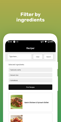 Meal Engine - Find Recipes Screen 3