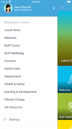 RosComms Screen 2