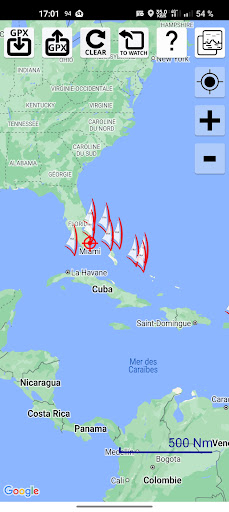 Android application GPX Sailing waypoints screenshort