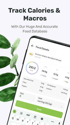 Screenshot of EZ Calorie Counter