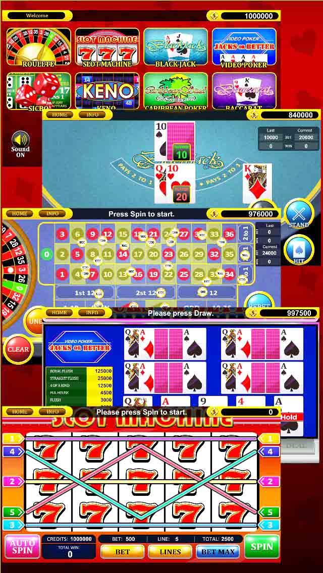 Android application RealCasino:Roulette,Slot,Poker screenshort