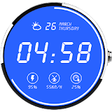 Digital Gleamy Watch Face icon