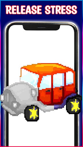 Cars Pixel Art Color by Number Screen 2