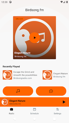 Android application Birdsong.fm screenshort