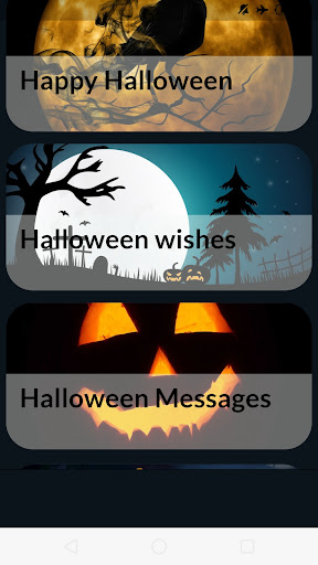 Android application Halloween Images & Wishes screenshort