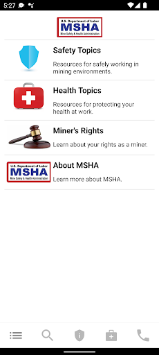 Android application Miner Safety & Health screenshort