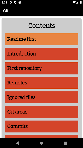 Android application Git Pocket Guide screenshort