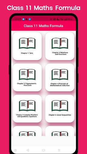 Android application Class 11 Maths Formula screenshort