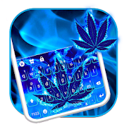 Blue Weed Glow Keyboard Theme  for PC Windows and Mac