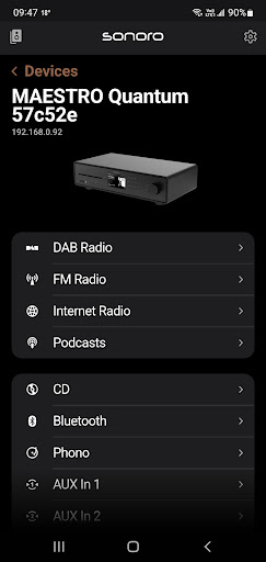 sonoro audio Screen 3